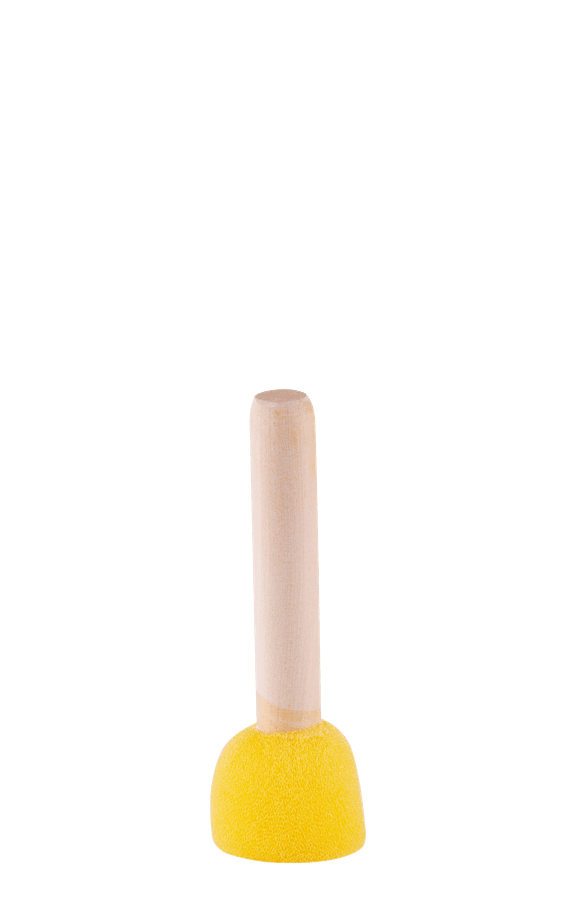 Brush-sponge "Sonnet", foam rubber, round, diameter 30mm, wood handle